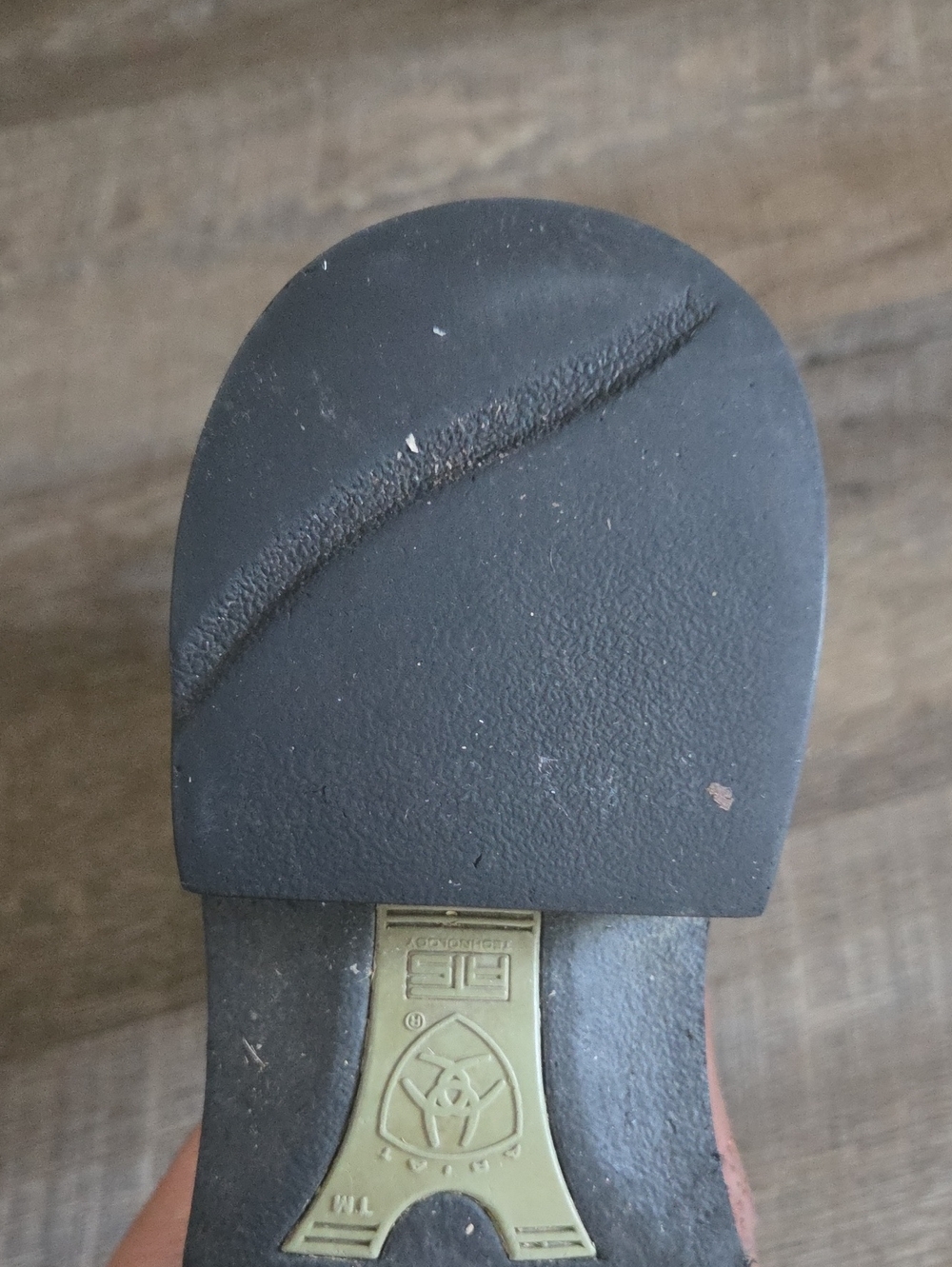 Ariat Tan and Light Blue Leather Western Boot Interior - Picture 10 of 13